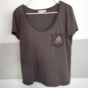 Spiritual Gangster gray Namaste tee